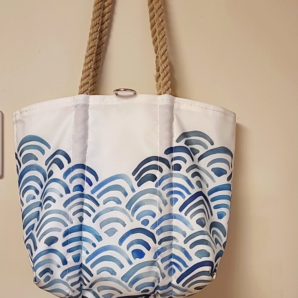 Sea Bags Maine Watercolor Waves Handbag